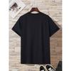 Men's Short Sleeve T-Shirt with Print - Casual Round Neck - Comfortable Breathable Fabric for Casual Attire, Office - Machine Washable