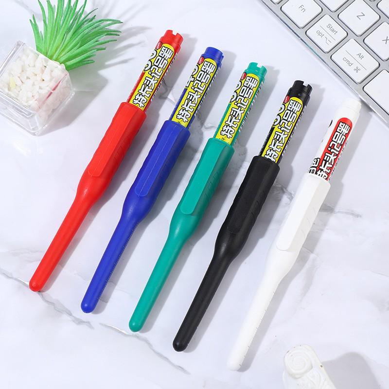 45mm Waterproof Long-Head Marker Pen for Woodworking & Construction: Deep Hole, Oil-Based, Multi-Purpose Marking Pen