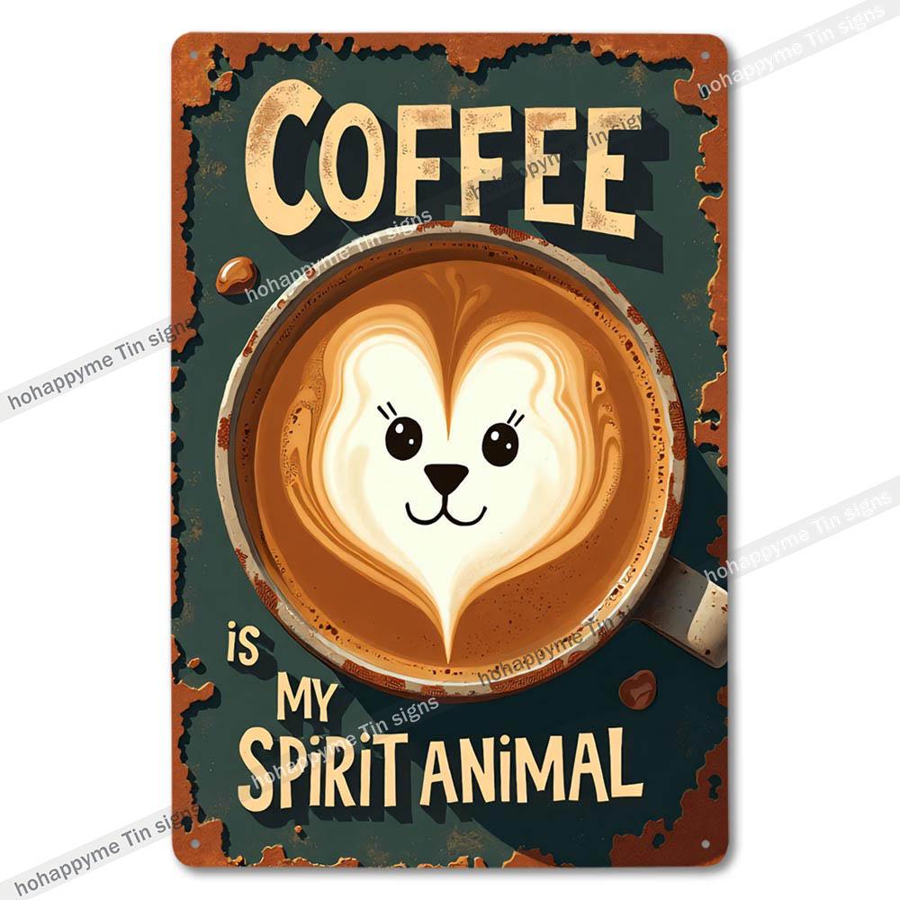 Vintage Coffee Metal Tin Sign Cafe Wall Art Decor Living Room Home Pubs Bar Decoration