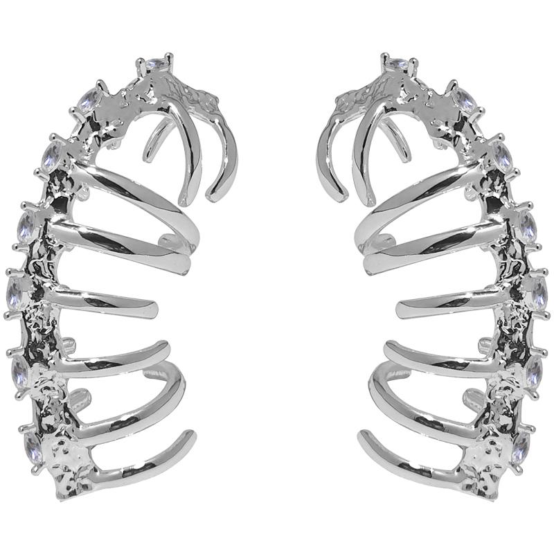 Metal Devil Horns Hair Clip Y2K Vintage Elf Ear Clip for Women Man Goth Punk Rock Design Cool Ear Cuff Party Costume Accessories