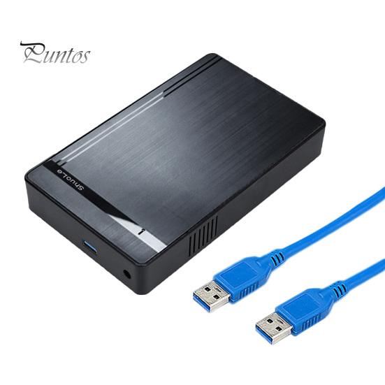 Hard Drive Box 1 Set 2.5/3.5 Inch HDD Enclosure Driver-free Smart Sleep Data Storage Case ABS Disk SATA to USB 3.0 Adapter for Home Mobile Solid State