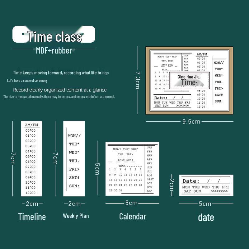 Time Management Planner: Weekly & Daily Calendar, Date Timeline, Check-in, TODO List, Monthly Stamp