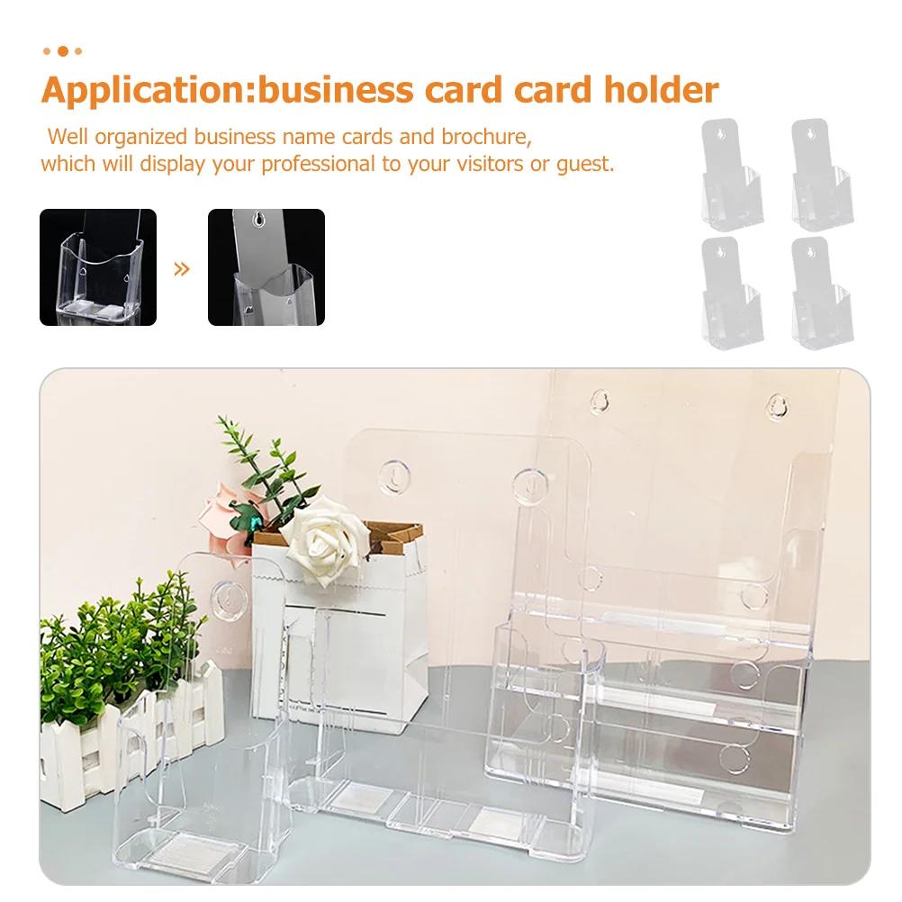 4 Pcs Acrylic Literature Holder Flyer Pamphlet Rack Acrylic Display Stand Acrylic Brochure Stand Flyer Holder Rack