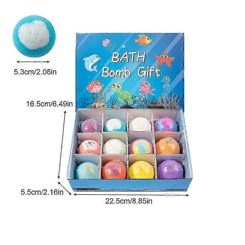 Children's bath ball explosion toy bath salt ball set 70g*12 bath bubble bath ball gift box