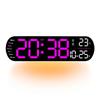 Large-screen LED Ambient Light Wall Clock Temperature Date Week Display Remote Control Home Living Room Decorative Wall Clock