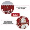 4Pcs Christmas Shower Curtain Set Non-Slip Bathroom Decoration Set Waterproof Home Bathroom Decor Suit Festival Gift for Friends