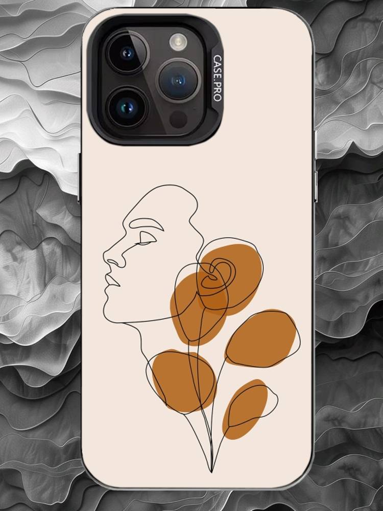 M-Modern minimalist abstraction Phone Case For iPhone 17 16 15 14 13 12 11 Pro Max Plus Silver Matte Black Cover