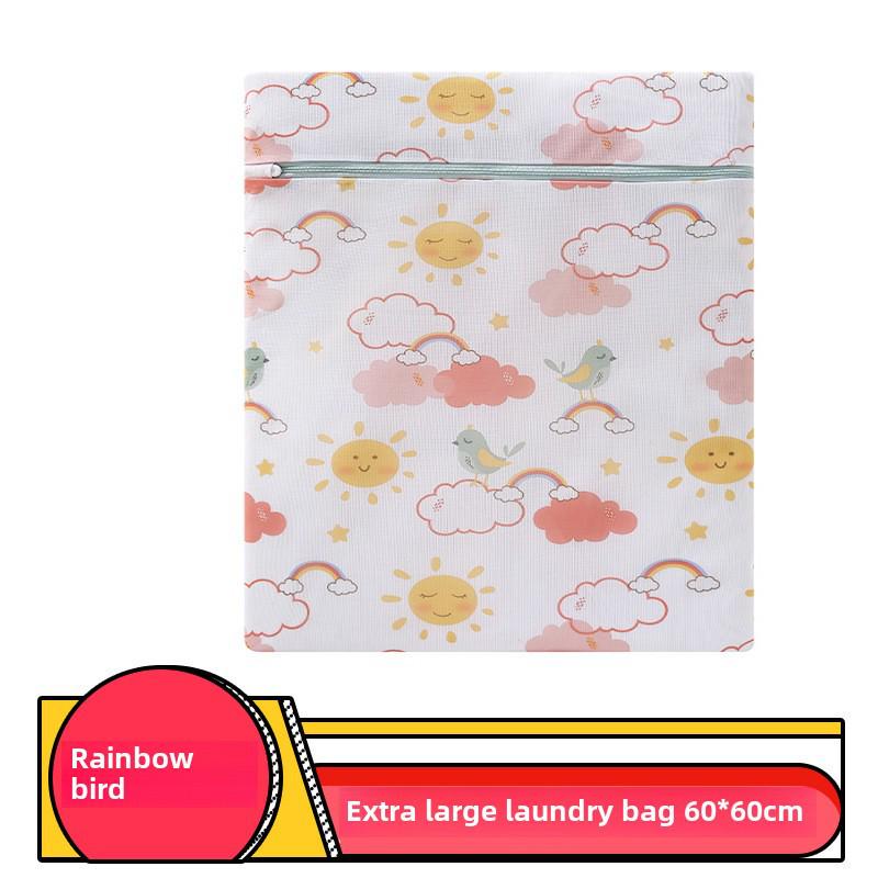 Sada sáčků na praní ze síťoviny s potiskem pro jemné prádlo – válcové sáčky na podprsenku a prádlo