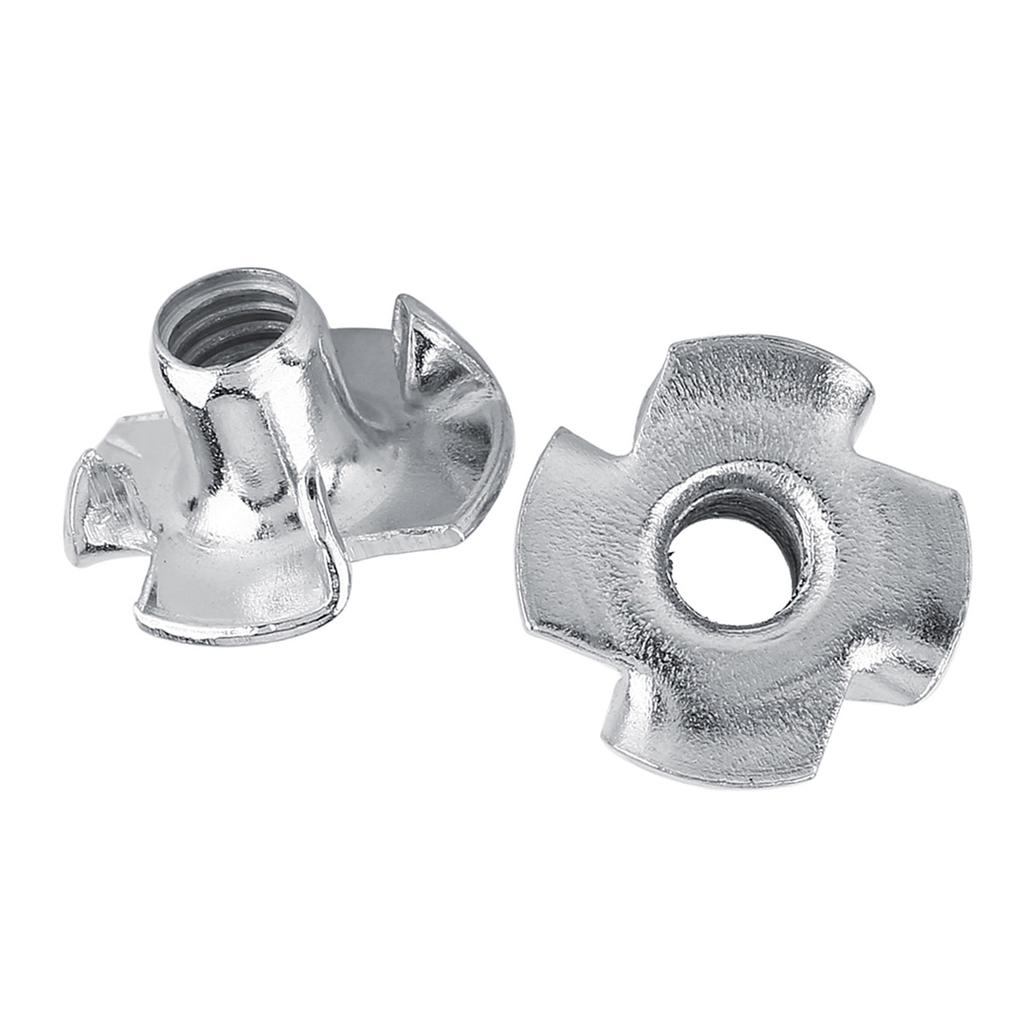 Γαλβανισμένος Χάλυβας Άνθρακα Παξιμάδια Τέι με Τέσσερα Νύχια για Ξυλουργική (M6x50τεμ.)