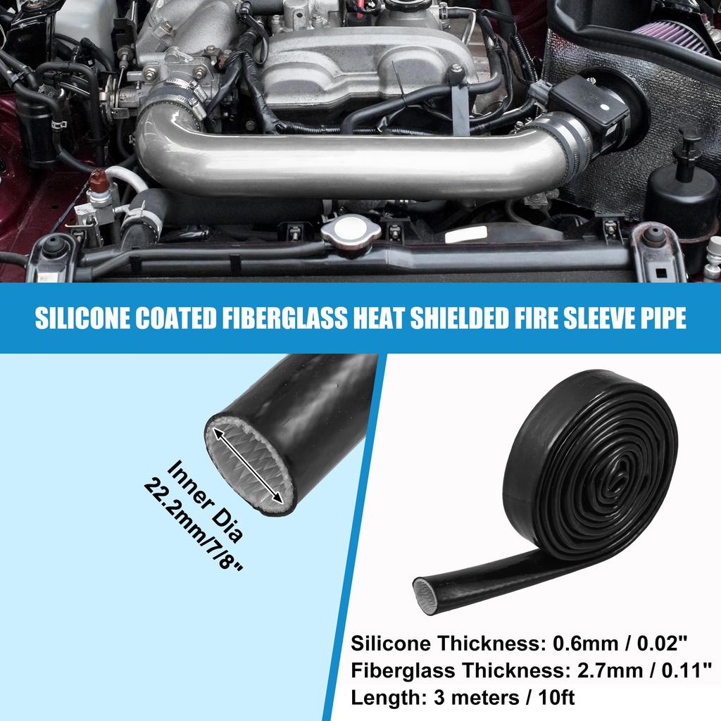 X AUTOHAUX Fuel Hose Protective Cover for Car Insulation Pipe Protective Cover Heat Shield