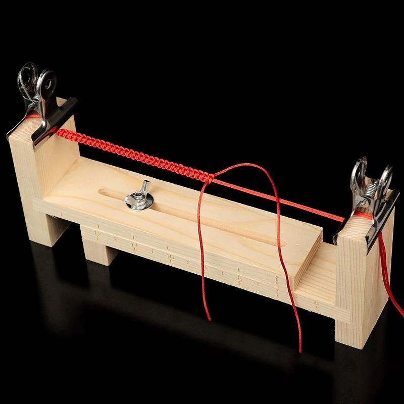 Wood Paracord Jig, Adjustable Length Paracord Jig Bracelet Maker Diy Hand Knitting Bracelets Necklaces