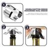 Stainless Steel Reusable Champagne Bottle Stoppers Portable Stainless Latches  Anti-Skid Leak  Champagne Wine Bottle Stopper
