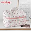 Minimalist Fabric Makeup Bag With Wrinkle Bows For Travel And Daily Use
