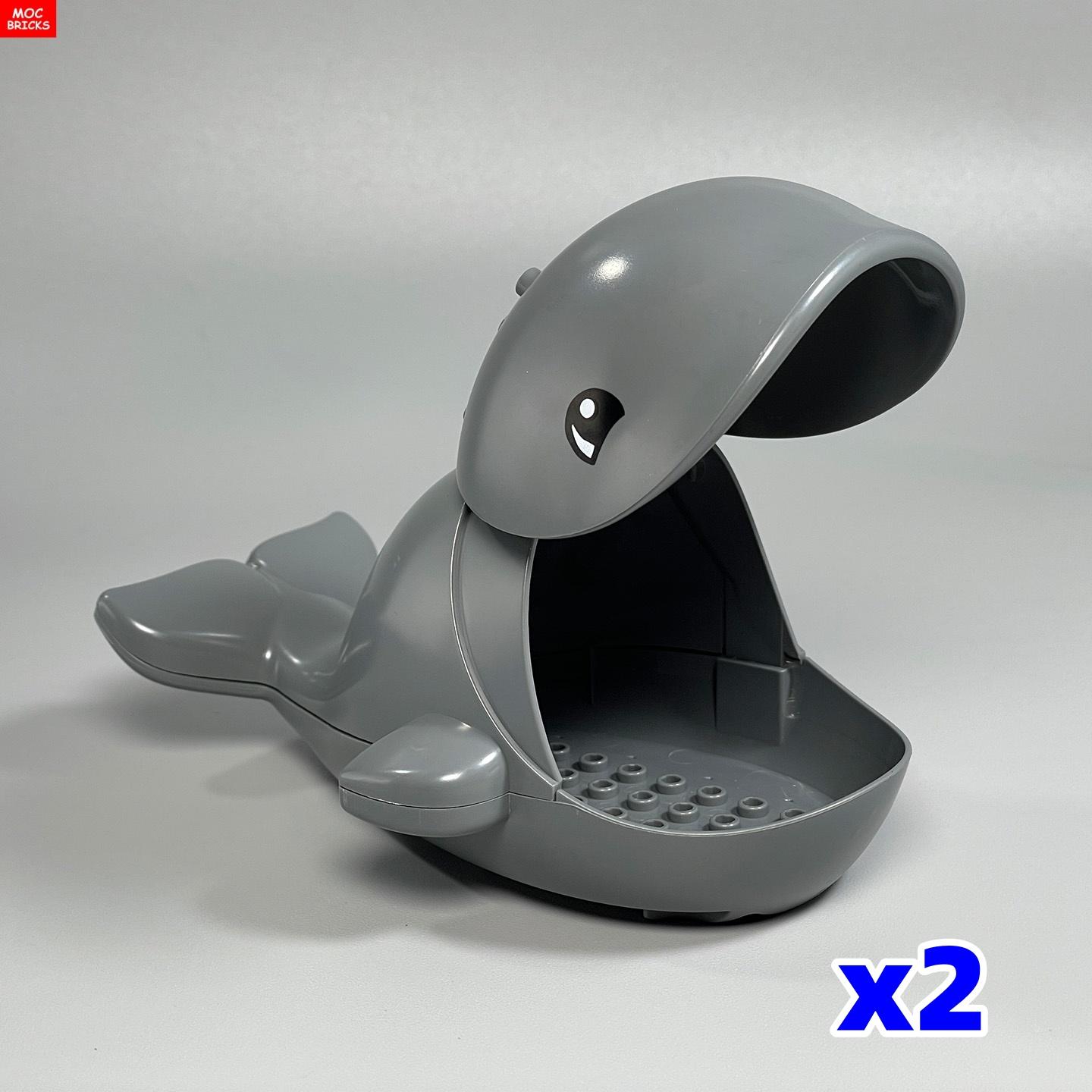 

MOC Blocks Whale desktop Office decor ornament beluga Cute animal friends Assemble Construction Bricks Children s Plastic Material Playthings