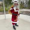 Santa Claus Costume Set Velvet Adult Suit Traditional Red Velvet Santa Ensemble Complete Accessories Performances Clothes