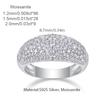 Factory   Hip Hop Fine Jewelry  Iced Out 925 Sterling Silver Moissanite Ring Luxury Jewelry Engagement Ring