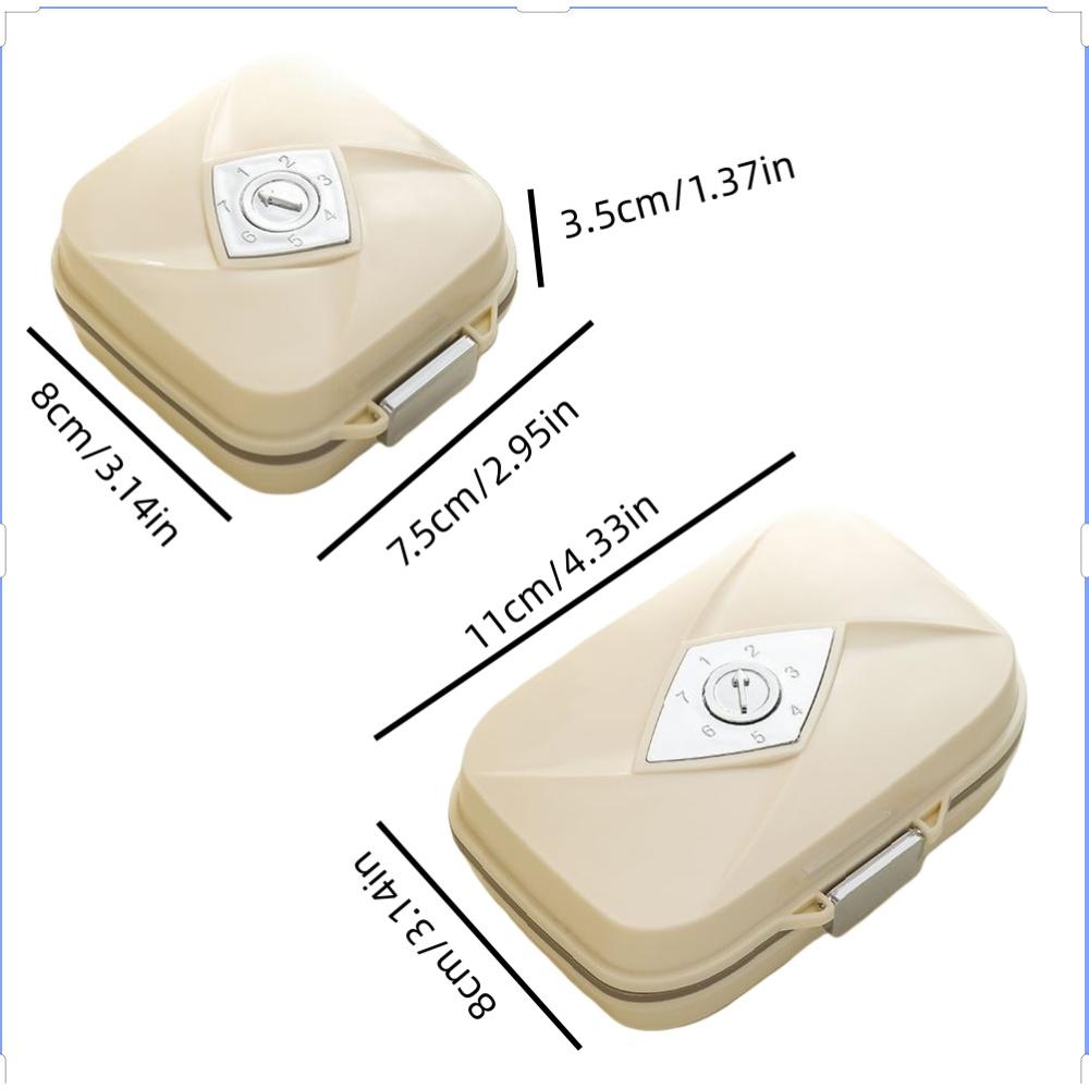 Portable medicine box, travel with you for seven days a week, medicine box, pill box, double-layer seven grid moisture-proof