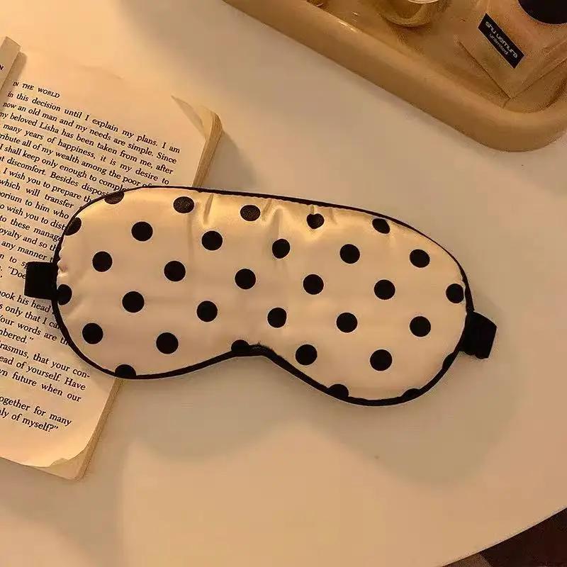 

Dot Imitated Silk Eye Patch Shading Sleep Eye Mask Eyepatch Travel Relax Cover Eyeshade Health Sleeping Shield Soft Eye Care