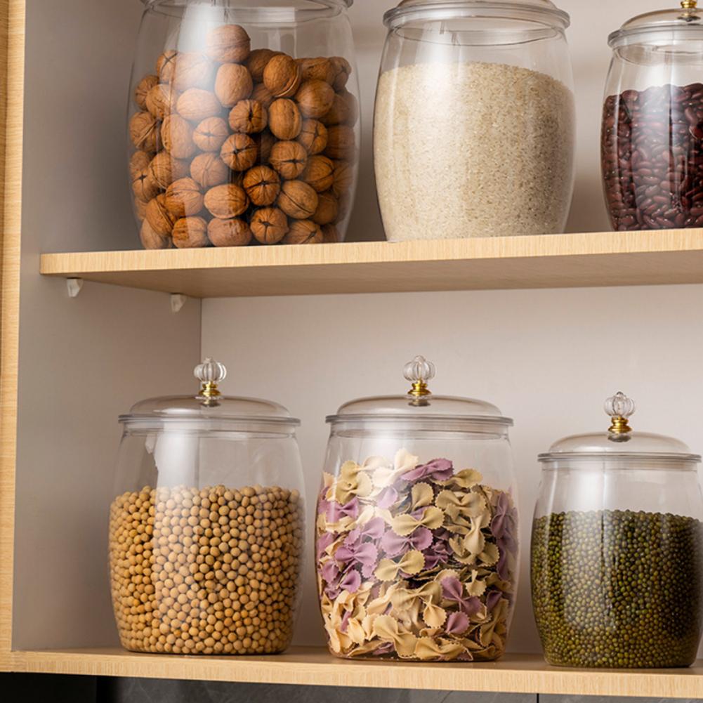 No Mold Food Storage Jar Airtight Sealed Glass Jars with Lids Capacity Pantry Storage Containers for Coffee Tea Snacks Sugar