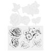 Floral Background Stamp For Craft Projects Diy Enthusiasts Black 16.00X11.00X0.50Cm Transparent Design 1Pack