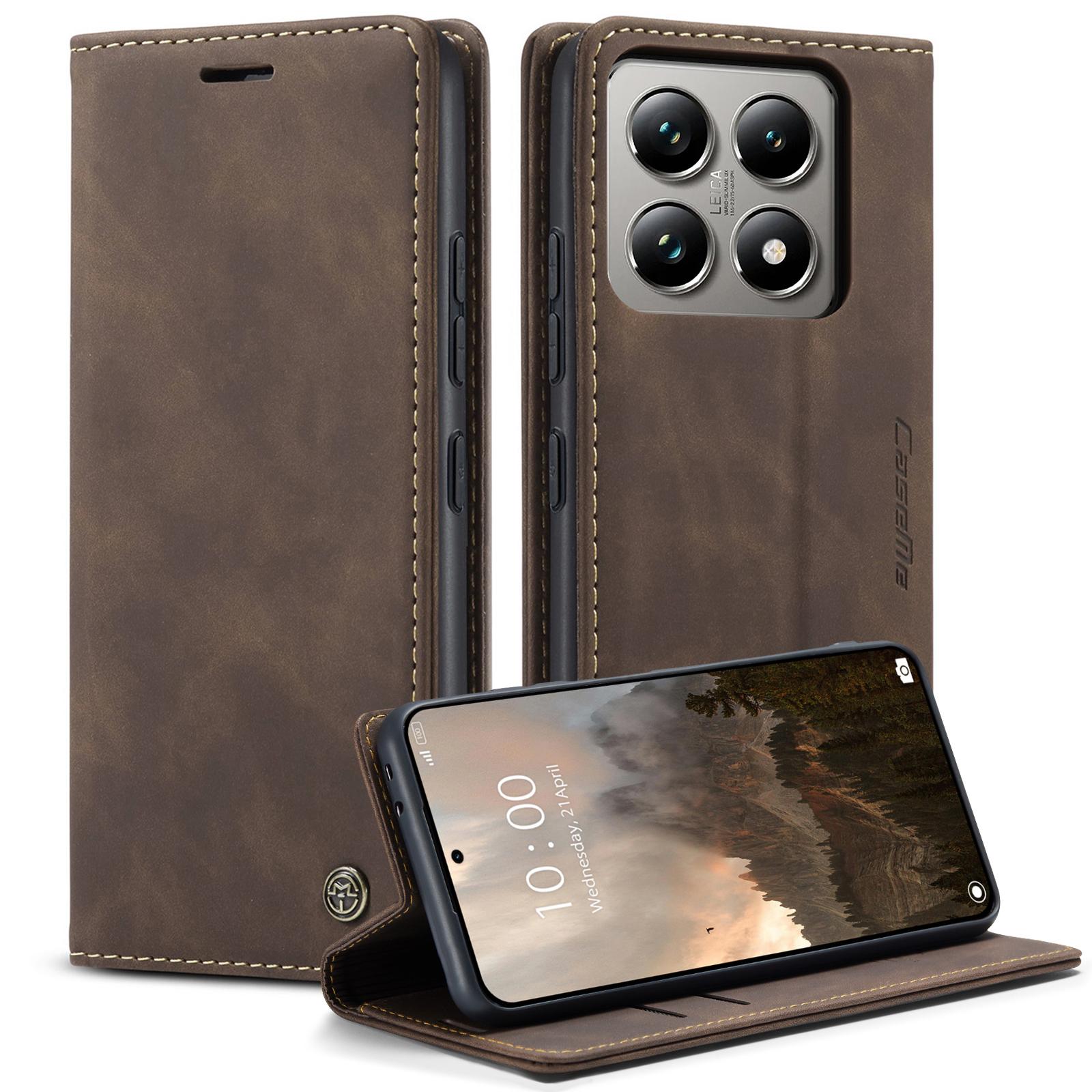 

Чохол для Xiaomi 14T Pro CASEME Серії 013 з тримачем для карток, підставкою, шкіряною кришкою для телефону D