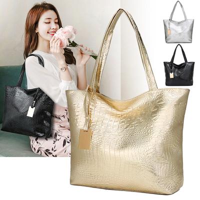 Women's Handbag and Backpack Vintage Women Alligator Pattern PU Leather Shoulder Shopping Bag Ladies Casual Large Capacity Tote Handbag
