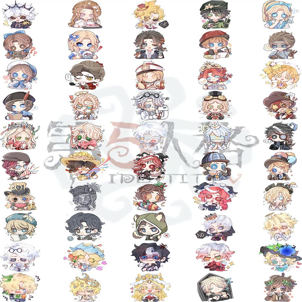 50Pcs Classic Character Identity V Game Peripheral Cartoon DIY Stickers Cute Decorations Journal Water Bottle Stickers