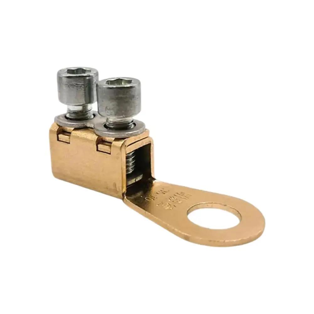 

Клемні блоки акумулятора автомобіля Чиста мідь Кінці кабелю Блок Затискач Стійкий до зношування З єднувальний Акумуляторні клеми Автомобільний аксесуар C7B9