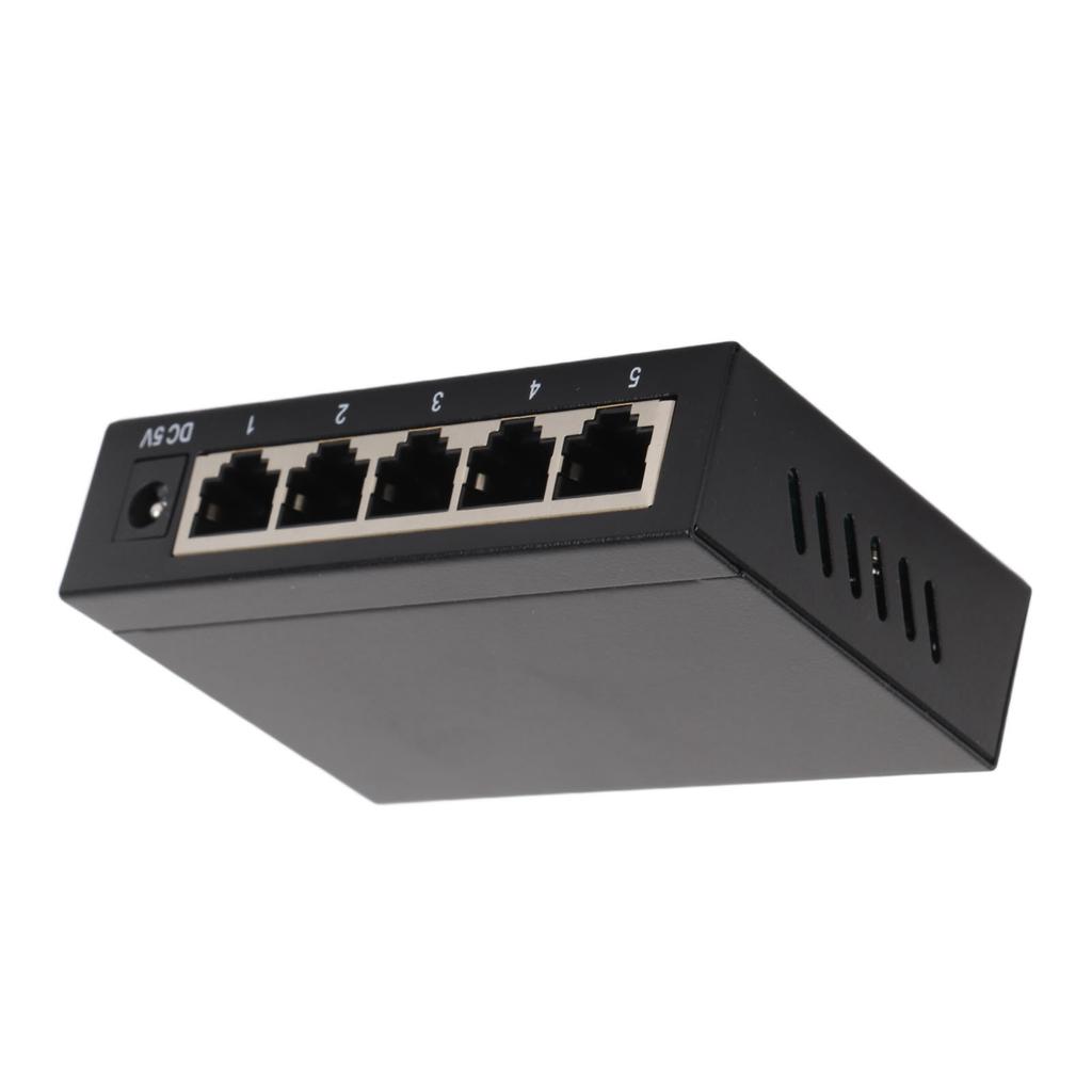 Ethernet Switch Port Gigabit Ethernet Splitter Plug and Play Silent Metal Network Hub Fo