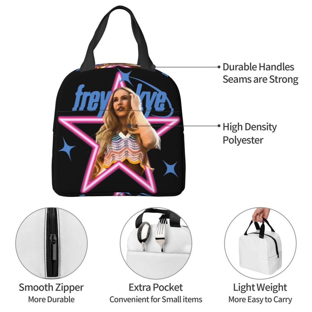 Freya Skye Singer Insulated Lunch Bag Storage Food Box Portable Thermal Cooler Lunch Boxes For Travel