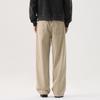 American Spring and Autumn Lyocell Casual Pants Men's Loose Straight Trendy Brand Simple Wide Leg Solid Color Tooling Pants Men's