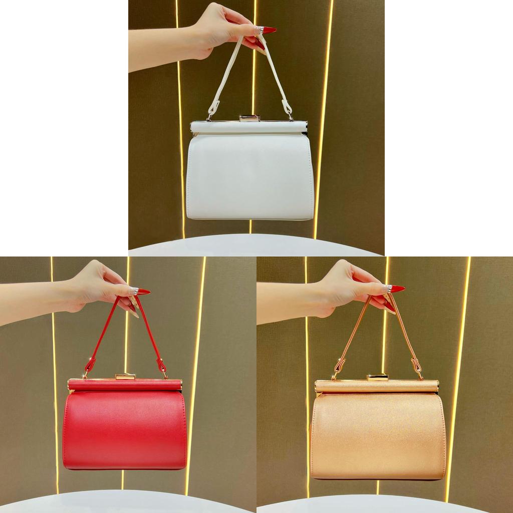 European Retro Handbag With Chain Lock For Daily Office And Casual Use