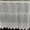 INTERIX Embroidered Lace Cafe Curtain for Small Made in 155cm Wide x 60cm Windows, Japan, Long, Aster, White, CF3-155-60