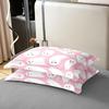 Halloween Ghost Pink White Three-Piece Quilt Cover Digital Printing Bedding Set Bed Cover