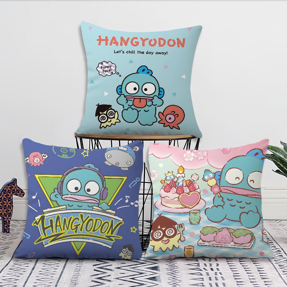 kawaii funny h-HangyodonS cushion cover Comfortable soft Pillow Case for Sofa Living Room Home office Decor Protective Covers