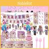 Pink Girl Gaming Theme Kids Birthday Party Tableware Set Roblox Girl Decorations Supplies