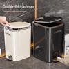 Luxury Pedal Trash Bin with Lid: Hands-Free Operation for Kitchen, Living, Dining, Bedroom