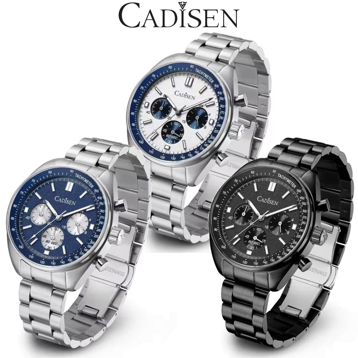

CADISEN C7063 Чоловічий годинник SEIKO VD63 Японський кварцовий механізм Seamaster Хронограф Нержавіюча сталь Календар Сапфірове скло Водонепроникний Високоякісний