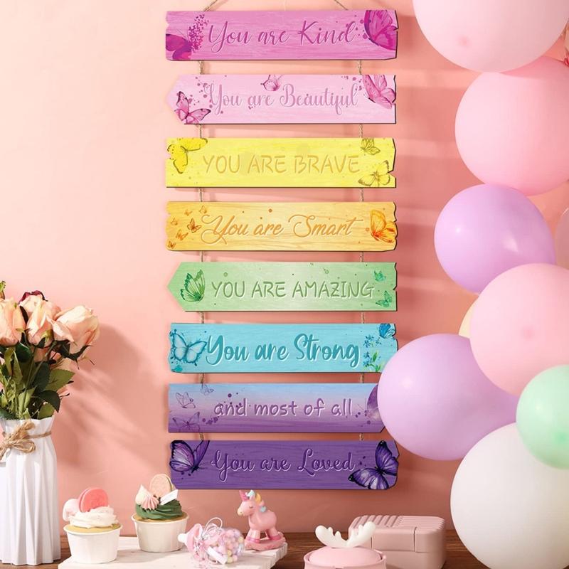 Wooden Hanging Motivational Wall Art Decoration Sign Inspirational Wall Art Decors Inspiring Positive Quotes Wall Decors
