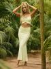 Spring/Summer 2026 Cross-Border Europe Beach Style Solid Color Ruffled Camisole & Skirt Set