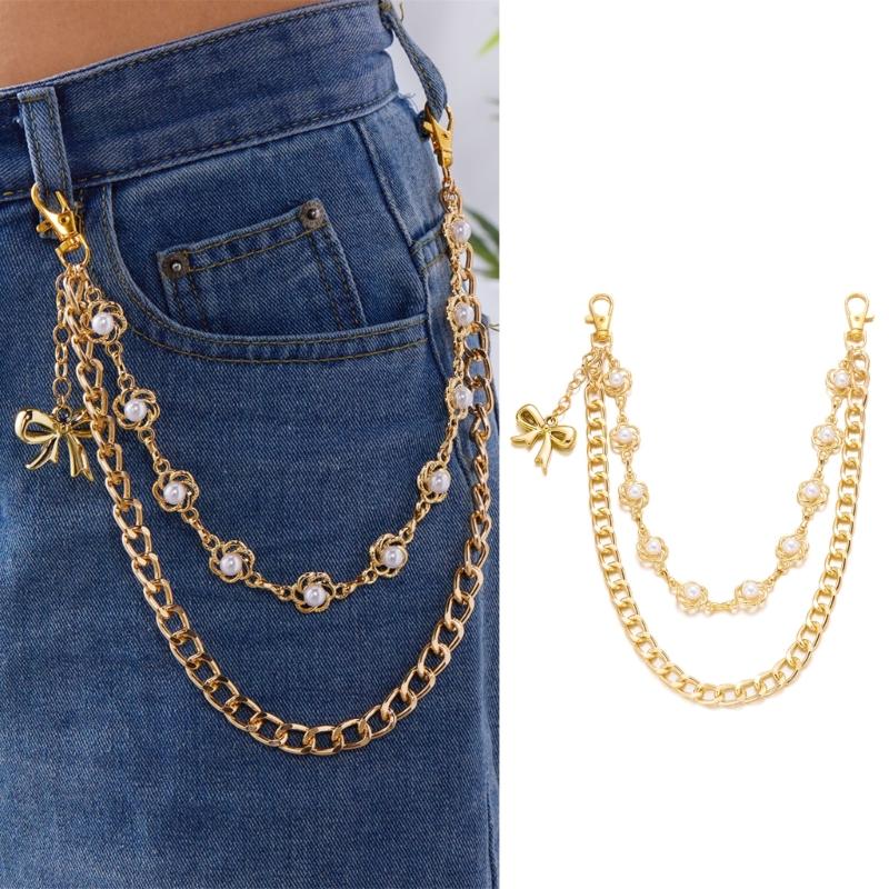 Delicate Accent Design Metal Keychain Lightweight Bag Charm Decorative Gift for Bags and Jeans