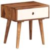 VidaXL Bedside Table Nightstand Bedroom Furniture Solid Sheesham Wood 246263