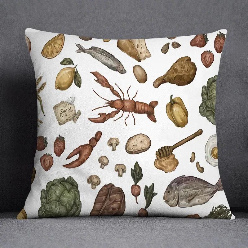 Forest Animal Series Decorative Pattern Pillowcase Living Room Sofa Bedroom Home Decoration Pillowcase Car Decoration Cushion