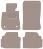 Beige Velours-Fußmatten für: BMW 3 E92 Coupé (2004-2011)