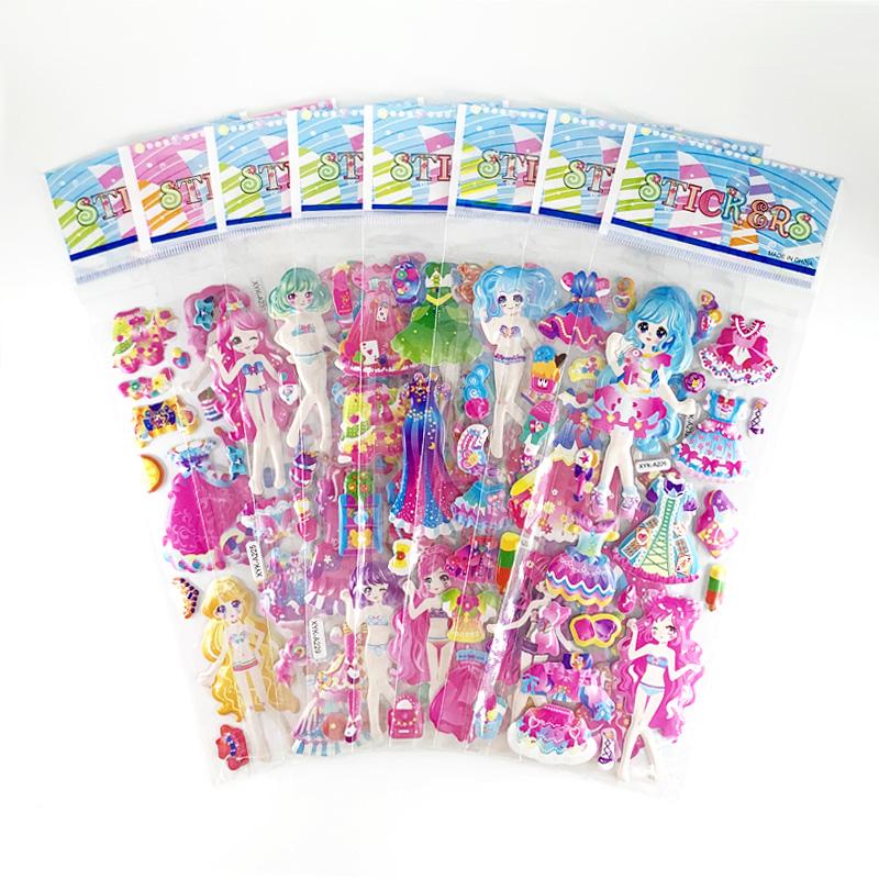 8 Sheets/Set Waterproof Cartoon Zoo Animals Stickers Kids Notebook Decoration Scrapbook Sticker Toy For Children Boys Girls