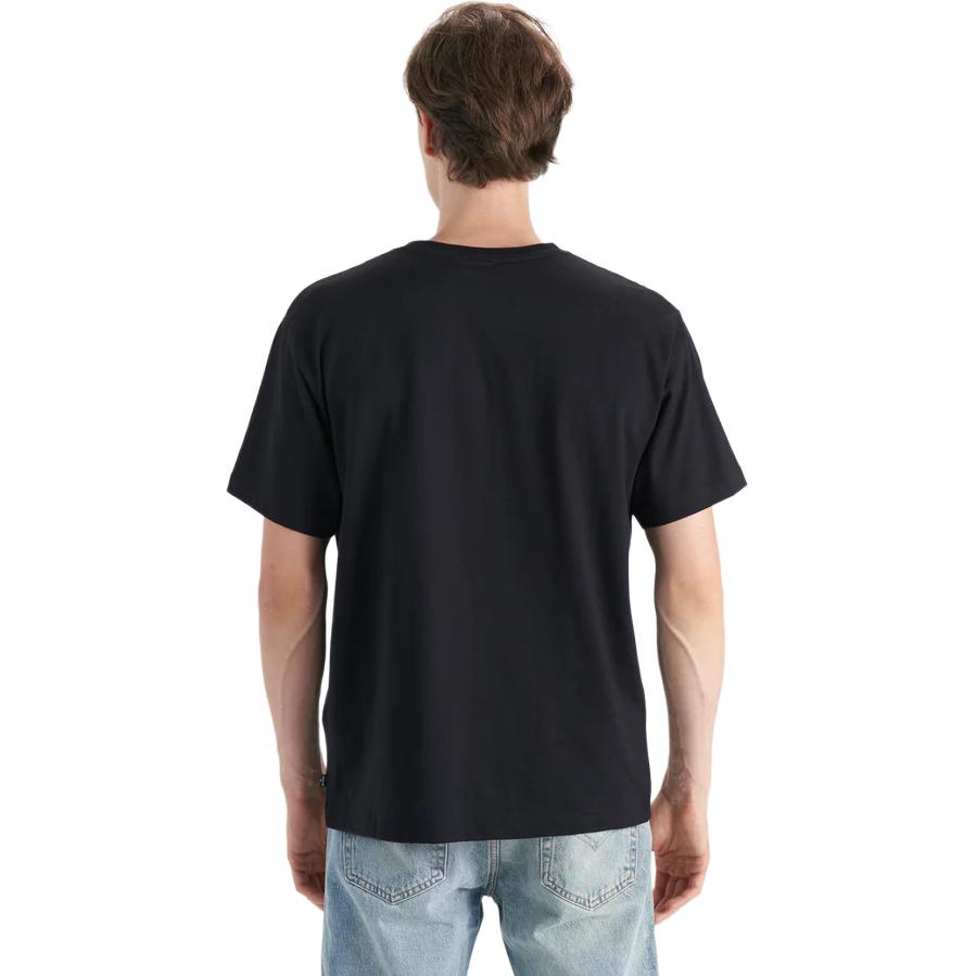 Levis Plain Minimalist Crew Neck Short Sleeve T-Shirt Men Tops Black 001AN-0001