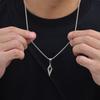 Casual Geometric Necklace for Men Boys,Stainless Steel Four Pointed Star Collar,Hiphop Punk Jewelry Gift