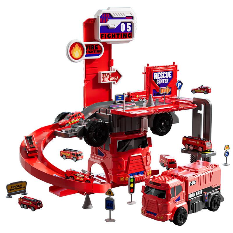 Fire Truck Toy Set With Alloy Vehicles For Kids Ages 3 To 6 Years