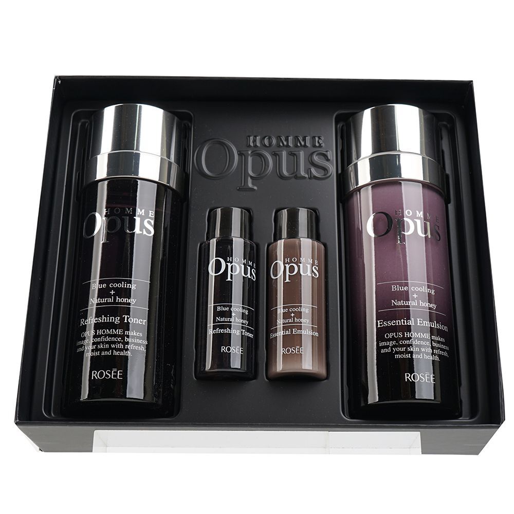 AQYZOMWV Homme Honey Blue Herren-Hautpflege-2-teiliges Geschenkset