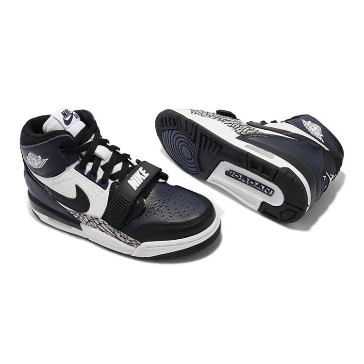 Baskets Air Jordan Legacy 312 BG Bleu Nuit Enfant Bleu Noir Blanc DO7442-401